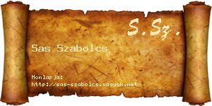 Sas Szabolcs névjegykártya